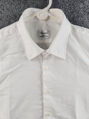 Stenstroms Slimline 16 Point Twofold Super Cotton White Button Up Solid Shirt
